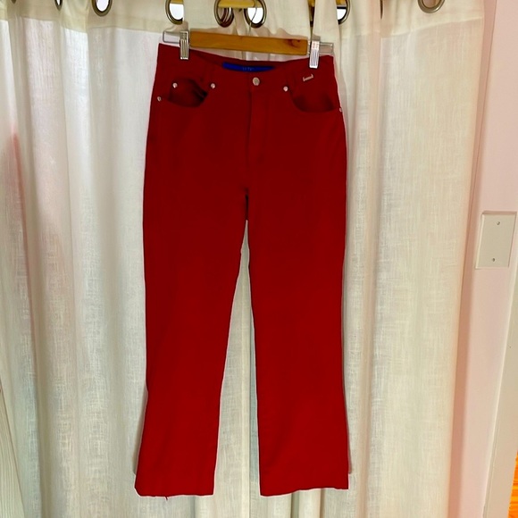 ESCADA SPORT "Linda" Red Jeans  Stretch Size 38  Made In Italy - Picture 1 of 6